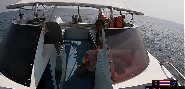  Rented a boat for a day and had sex on it with his Asian teen girlfriend